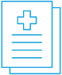 A blue icon of a sign up form 